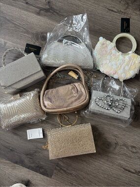 Sparkling Gold Evening Clutch Bag by